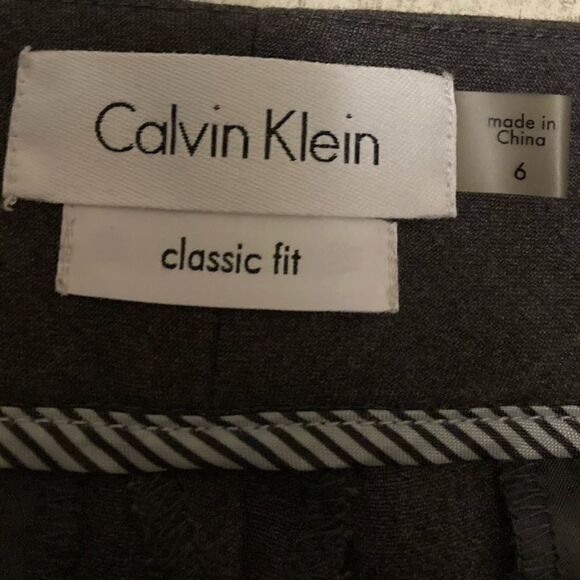 Calvin Klein Dark Gray Pants Size 6 - Picture 5 of 8
